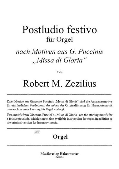 R.M. Zezilius: Postludio festivo, Org