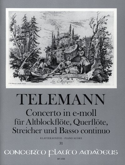 G.P. Telemann: Concerto e-Moll fuer Altblockfloete, Floete, 
