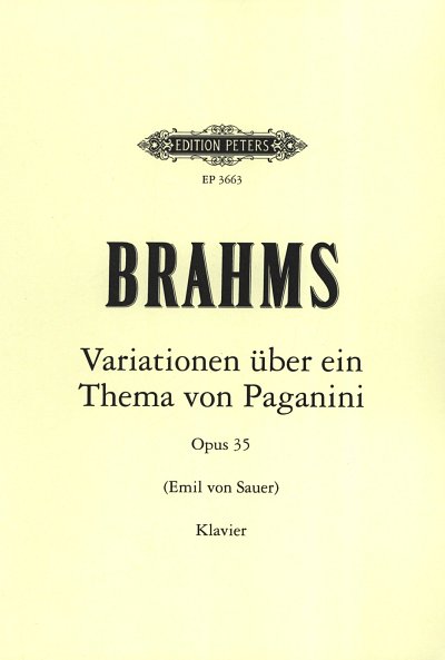 J. Brahms: Variationen über ein Thema von Paganini a-Moll op. 35