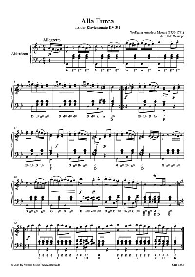 DL: W.A. Mozart: Alla Turca aus der Klaviersonate KV 331