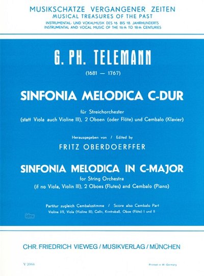 G.P. Telemann: Sinfonia Melodica C-Dur, Stro (Part.)