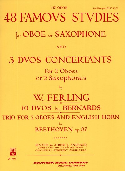 F.W. Ferling: 48 Famous Studies + 3 Duos Concertant, 2Ob/Sax