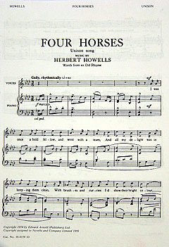 H. Howells: Four Horses, GesKlav (Chpa)