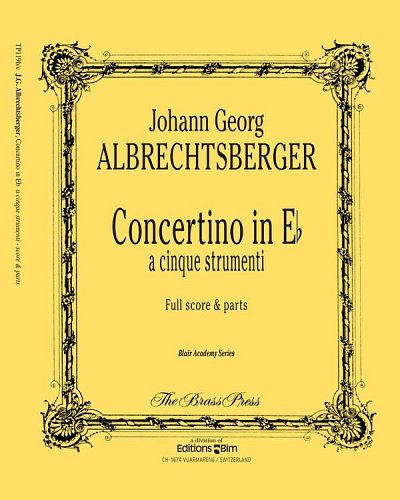 J.G. Albrechtsberger: Concertino in Es , TrpStrBc (Pa+St)