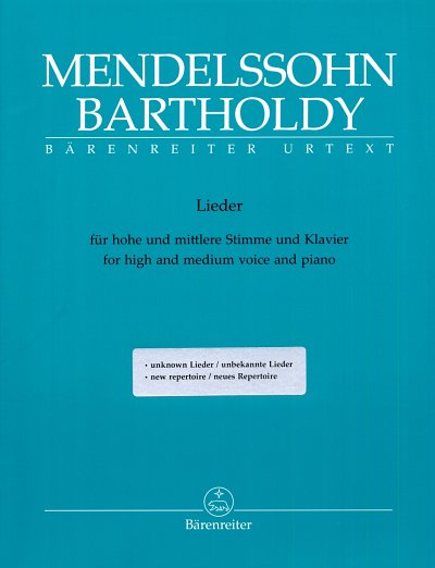 F. Mendelssohn Barth: Lieder fuer hohe und mittler, GesMHKla