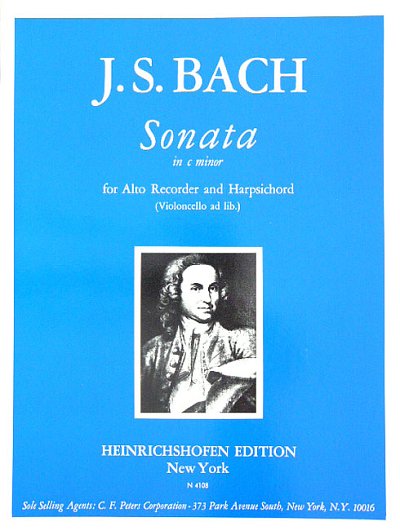 J.S. Bach: Sonate c-Moll BWV 1030, ABlfBc (KlavpaSt)