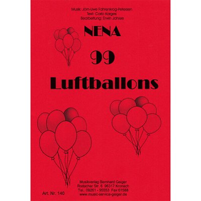 Nena: 99 Luftballons, Blaso;Ges (Dir+St)