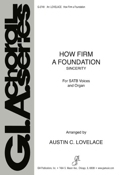 How Firm a Foundation, Gch;Klav (Chpa)
