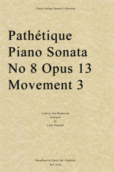 L. v. Beethoven: Pathétique Piano Sonata No, 2VlVaVc (Part.)