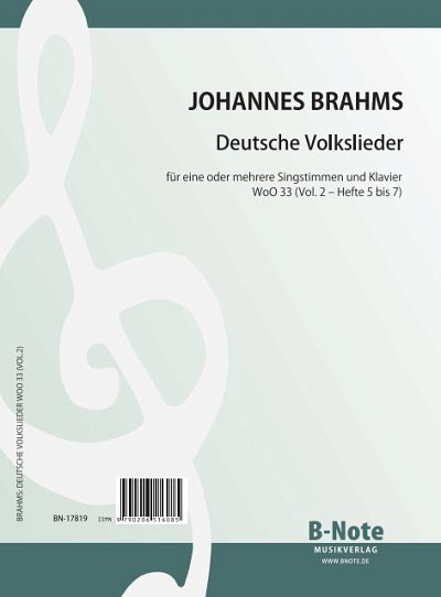 J. Brahms: Deutsche Volkslieder für Singstimme und , GesKlav