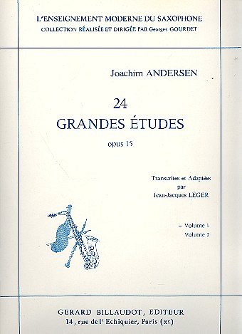 J. Andersen: 24 Grandes Etudes Opus 15 Volume 1, Sax