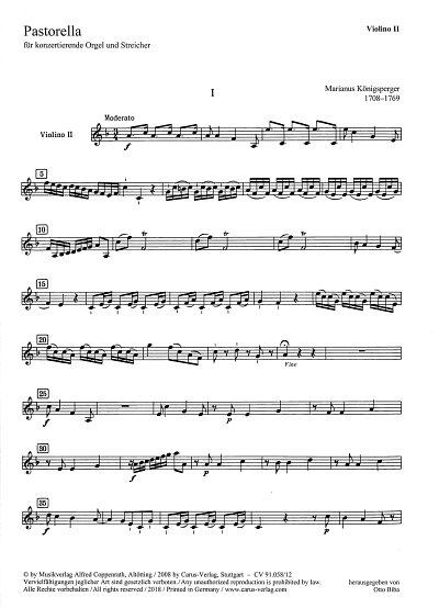 Koenigsperger Marianus P.: Pastorella F-Dur Op 18/8