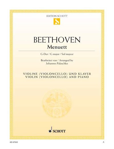 DL: L. v. Beethoven: Menuett G-Dur, Vl/VcKlv