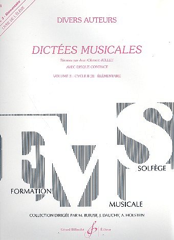 J. Jollet: Dictees Musicales Volume 3 - Eleve (Bu+CD)