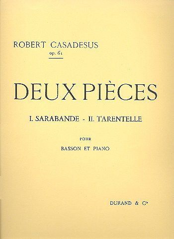 F. Casadesus: 2 Pieces Basson-Piano , Fag (Part.)