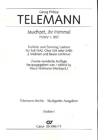 G.P. Telemann: Jauchzet, ihr Himmel TVWV 1:957 (1744)