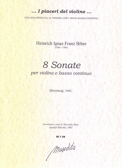 H.I.F. Biber: 8 Sonate (vol.1 e 2), VlBc (Pa+St)