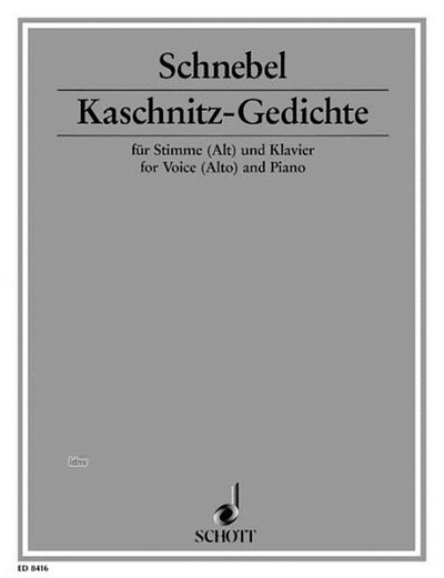 D. Schnebel: Kaschnitz-Gedichte, GesAKlv (Klavpa)