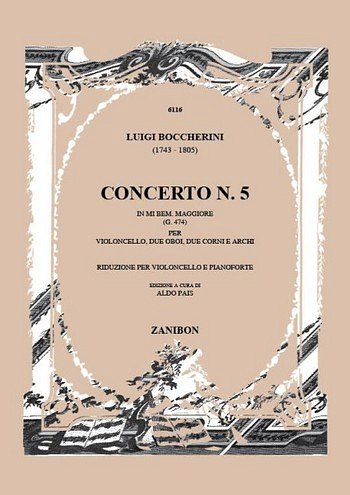 L. Boccherini: Concerto N. 5 (E flat Major) , VcKlav (Part.)