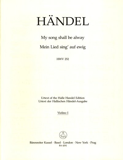 G.F. Haendel: My song shall be alway / Mein Lied sing'  (Vl1