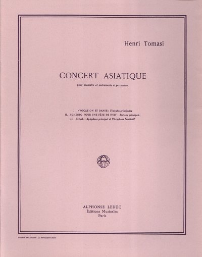 H. Tomasi: Tomasi Henri Concert Asiatique Percussion P, Perc
