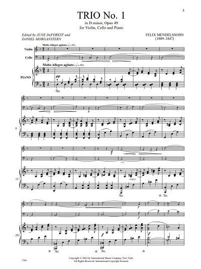 F. Mendelssohn Bartholdy: Trio No. 1 In D Minor Op. 49