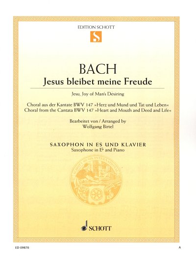 J.S. Bach: Jesus bleibet meine Freude B, ASaxKlav (KlavpaSt)