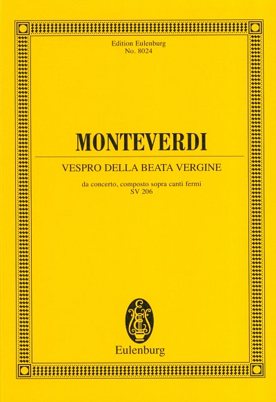 C. Monteverdi: Vespro della Beata Vergine, 4GesGchOrch (Stp)