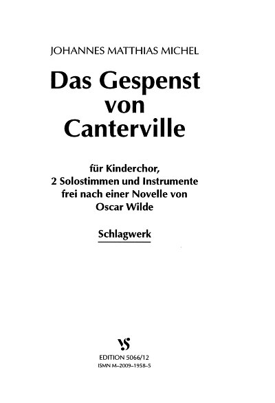 Michel Johannes Matthias: Das Gespenst Von Canterville