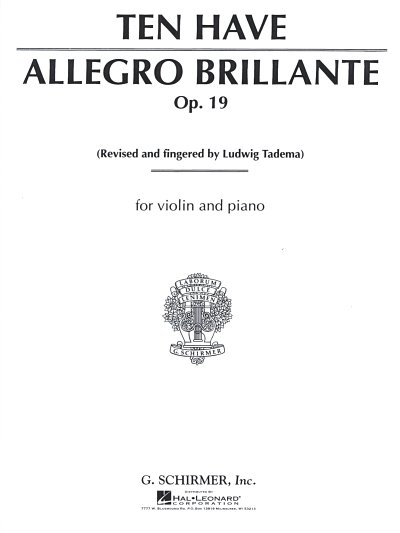 Allegro Brillante Opus 19 ( edited Ludwig, VlKlav (KlavpaSt)
