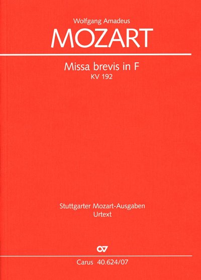 W.A. Mozart: Missa brevis in F KV 192 (18, 4GesGchOrch (Stp)
