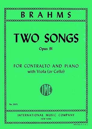 J. Brahms: Melodie (2) Op. 91 (Ted.-Ingl.) , VaKlv (Bu)