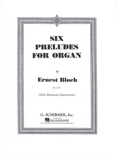 E. Bloch: 6 Preludes