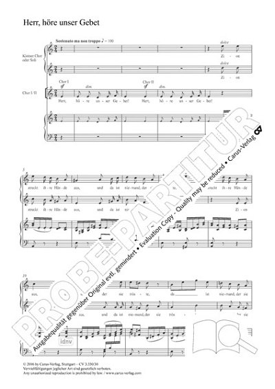DL: F. Mendelssohn Barth: Herr, höre unser Gebet a-Moll (Par