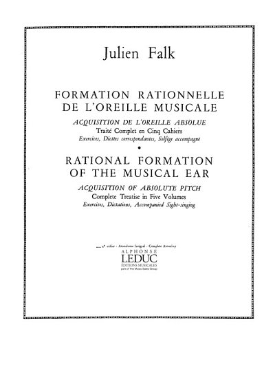 Formation Rationnelle De l'Oreille Musicale Vol. 4 (Bu)