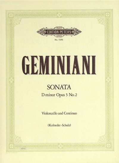 F.S. Geminiani: Sonate D-Moll Op 5/2
