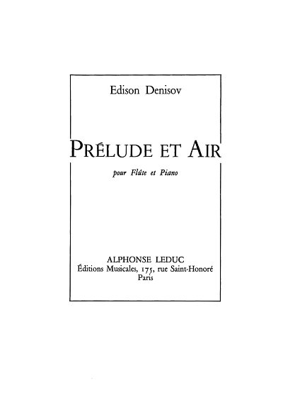 Prélude et Air, FlKlav (KlavpaSt)
