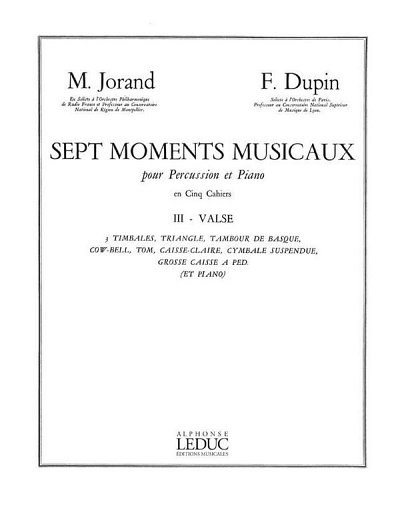 F. Dupin: 7 Moments musicaux 3 - Valse (Part.)