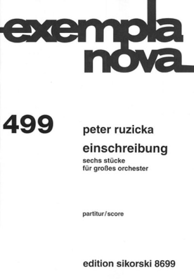 P. Ruzicka: Einschreibung Exempla Nova 499