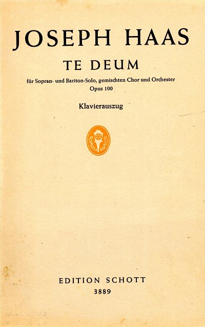 J. Haas: Te Deum op. 100  (KA)