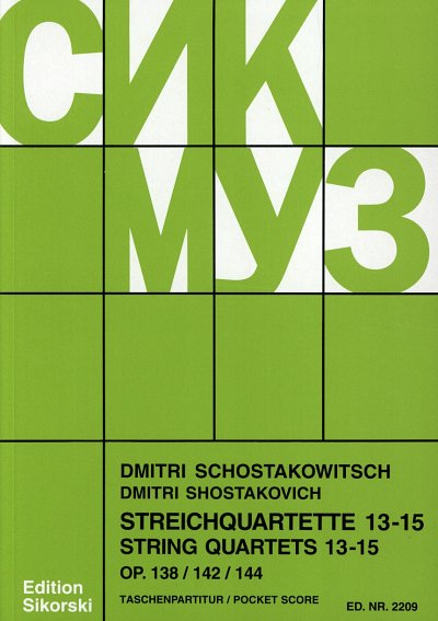 D. Schostakowitsch: Streichquartette Nr. 13-1, 2VlVaVc (Stp)