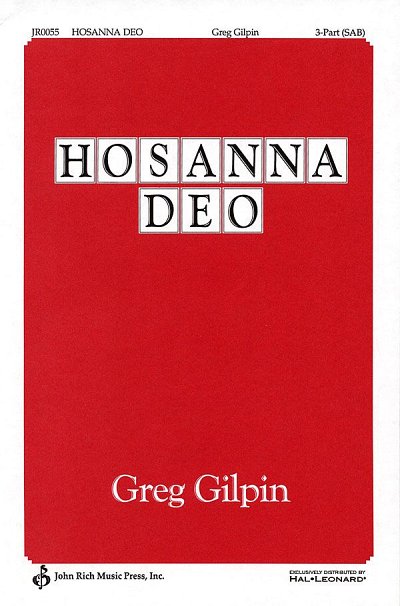 G. Gilpin: Hosanna Deo!, Gch3Klav (Chpa)