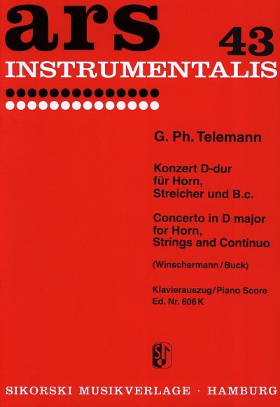 G.P. Telemann: Konzert für Horn (D), Streicher und B.c. D-Dur TWV 51:D8