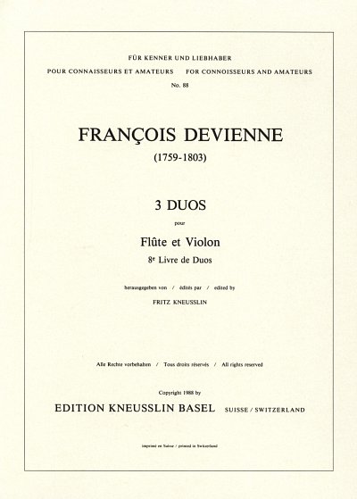 F. Devienne: 3 Duos, FlVl (Stsatz)