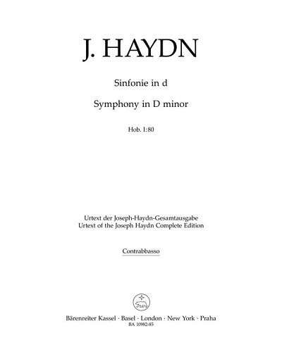 J. Haydn: Sinfonie d-Moll Hob. I:80