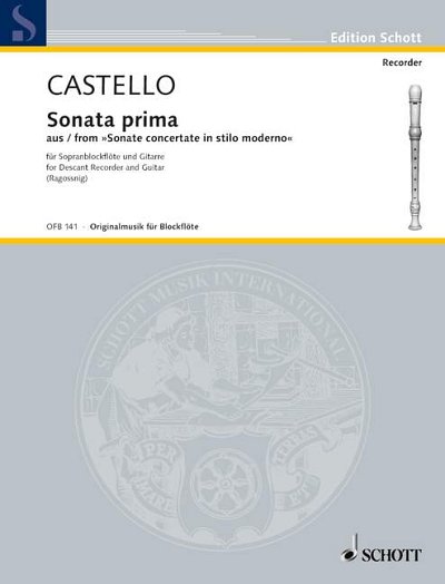 D. Castello: Sonata prima a Soprano solo