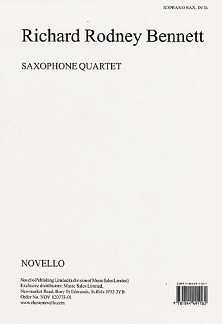 R.R. Bennett: Saxophone Quartet (Parts), 4Sax (Bu)