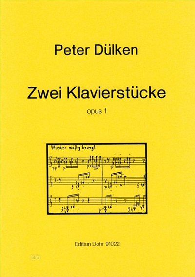 D. Peter: Zwei Klavierstücke op. 1, Klav (Part.)