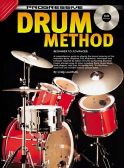 C. Lauritsen: Progressive Drum Method, Schlagz (Bu+CD)