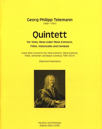 G.P. Telemann: Quintett E-Dur, FlObVaVcCemb (KlavpaSt)